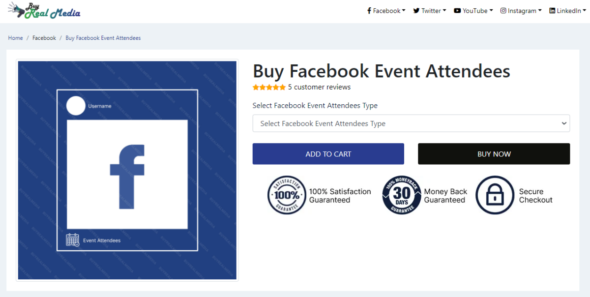 buy real media buy facebook event attendees