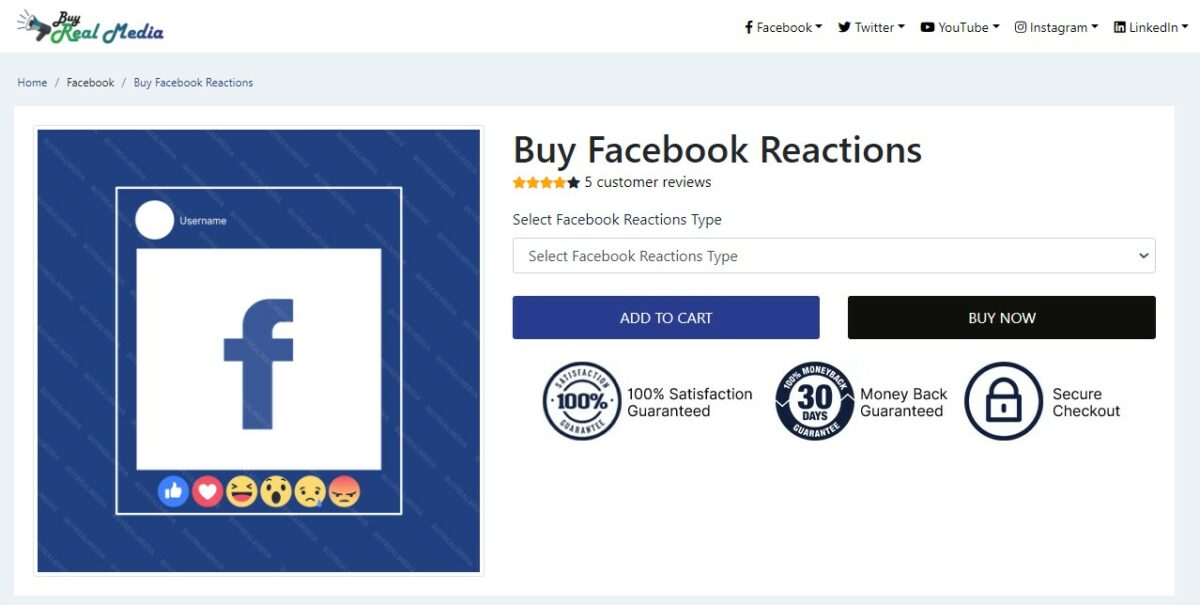 buy real media buy facebook reactions