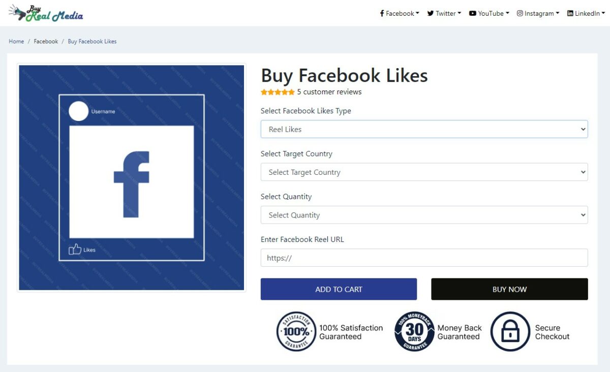 buy real media buy facebook reels likes