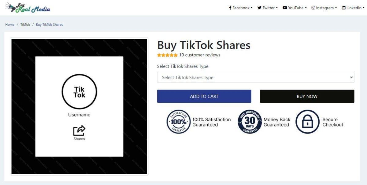 buy real media Buy TikTok Shares For Videos