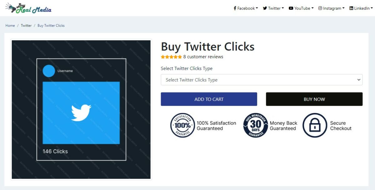 buy real media buy twitter clicks