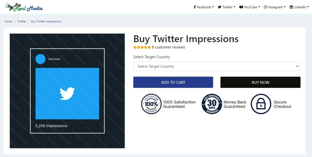 buy real media buy twitter impressions