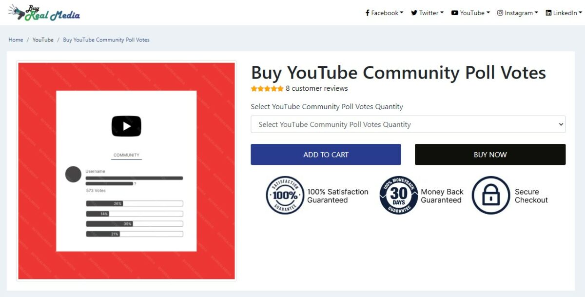 buy real media Buy YouTube Community Poll Votes 