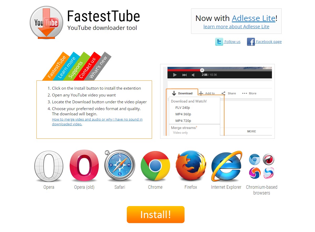 fastesttube Video Downloader Chrome Extension for YouTube