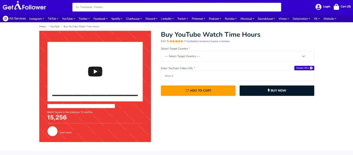 getafollower buy 4000 watch hours and 1000 subscribers on youtube