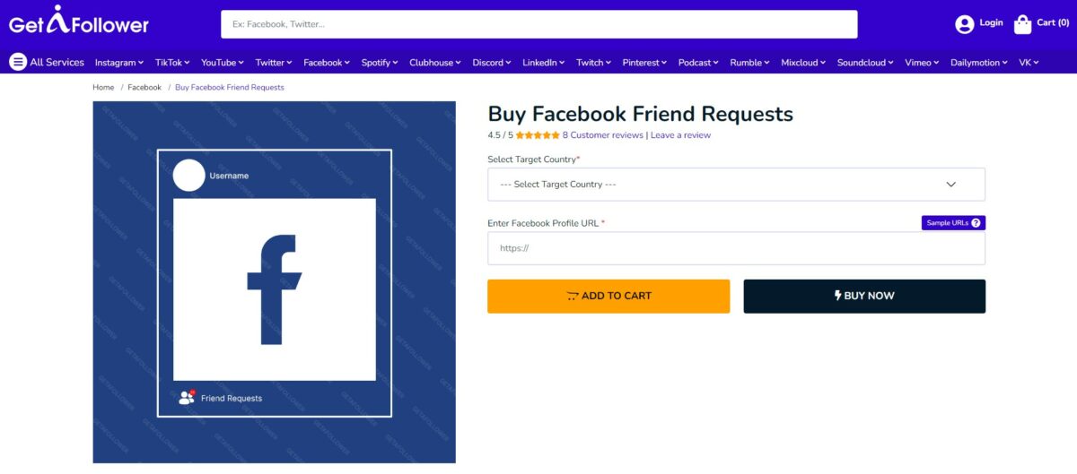 getafollower buy facebook friend requests