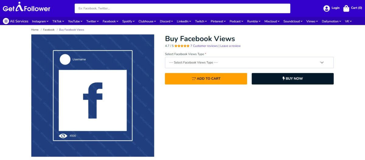 getafollower buy facebook views