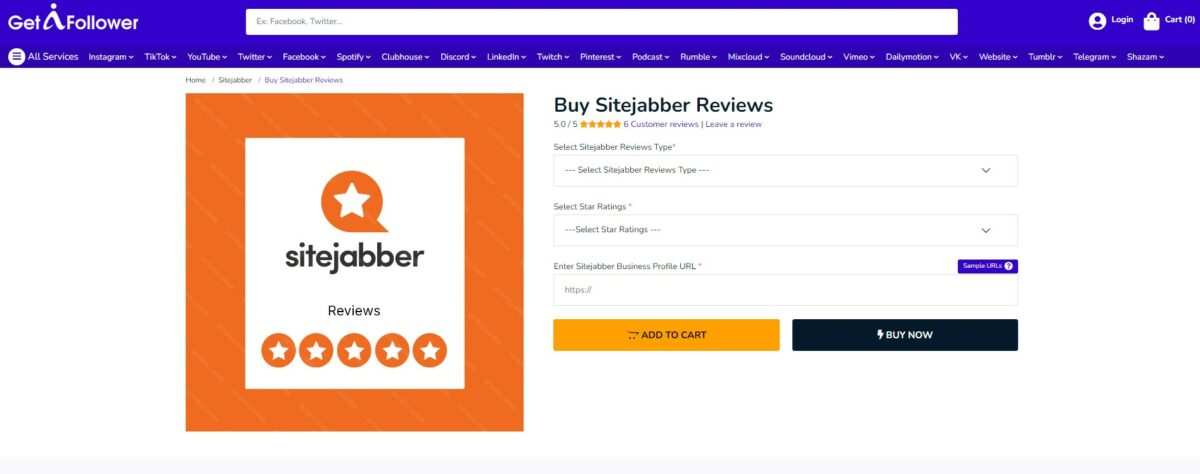 getafollower buy sitejabber reviews