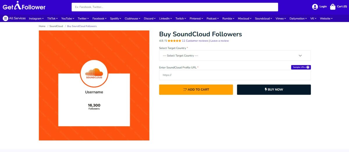 getafollower buy soundcloud followers