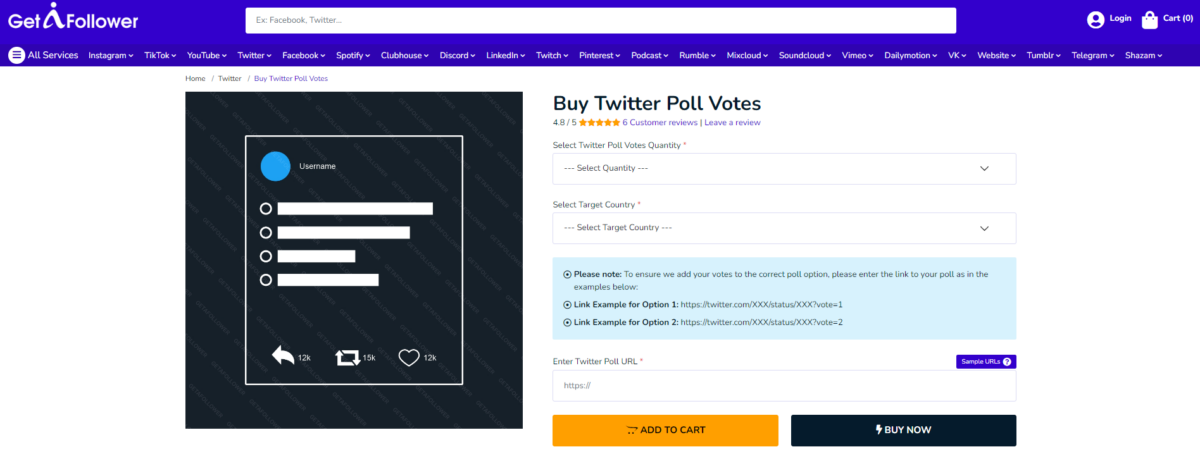 getafollower buy twitter poll votes