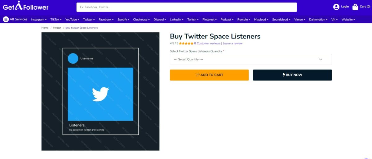 getafollower buy twitter spaces listeners