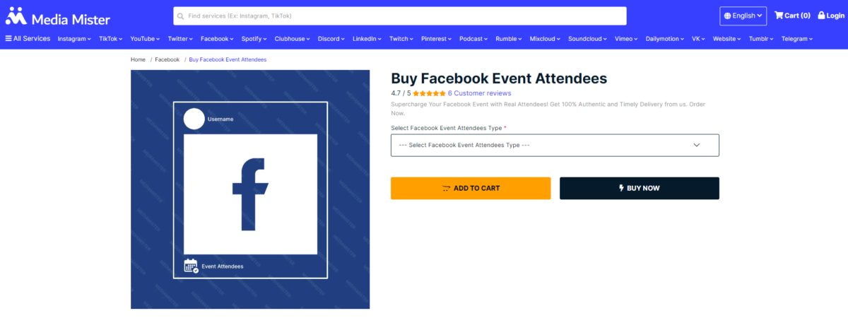 media mister buy facebook event attendees