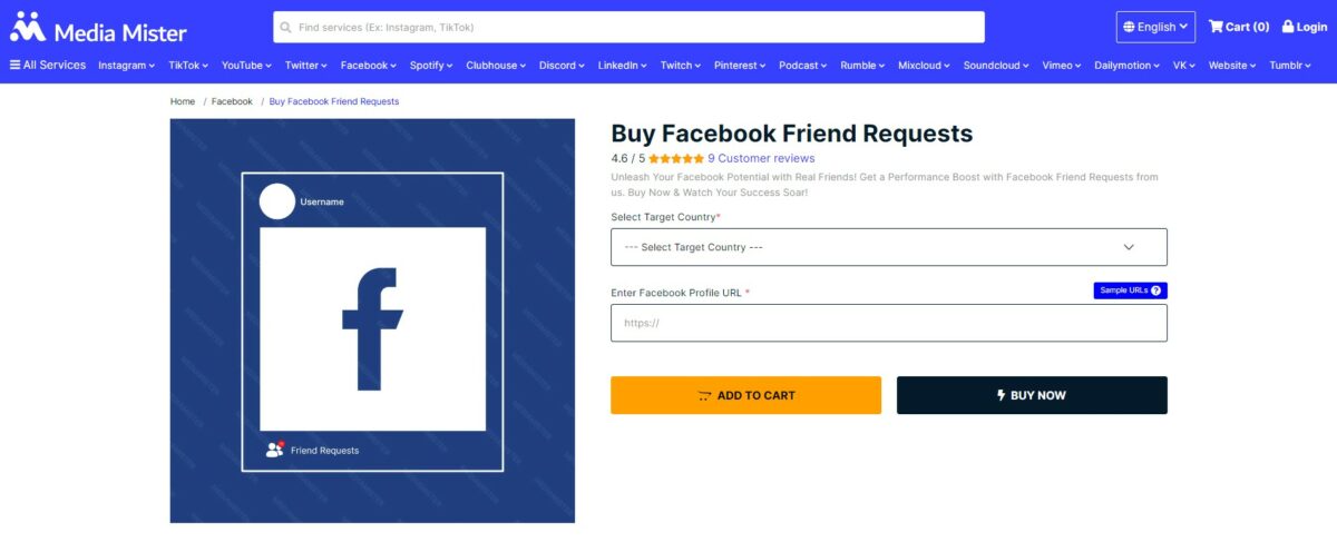 media mister buy facebook friend requests