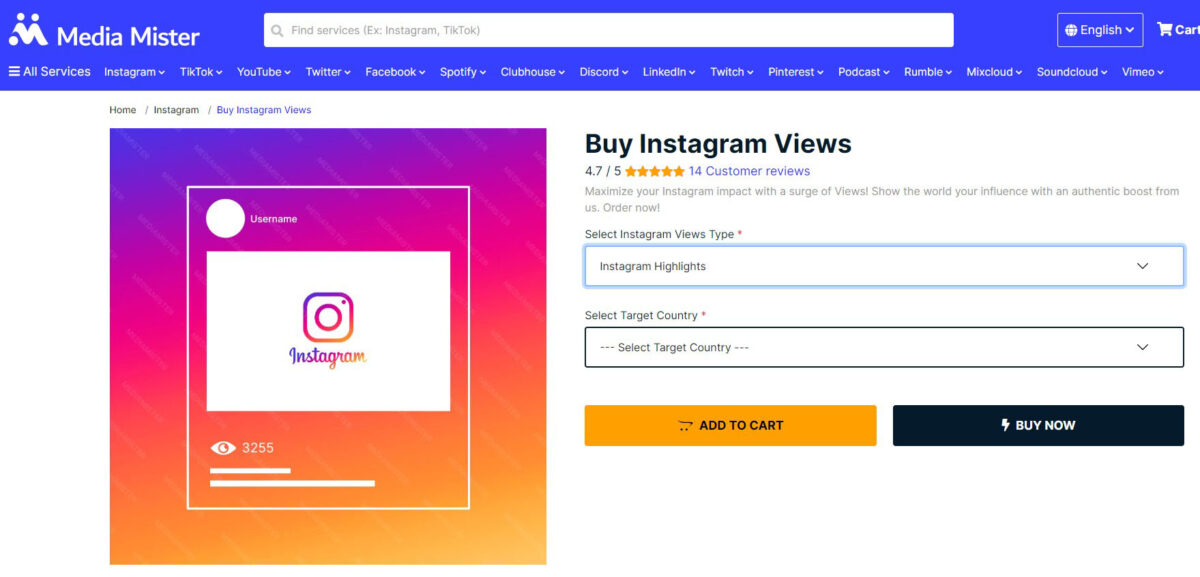 media mister - Best Sites to Buy Instagram Highlight Views