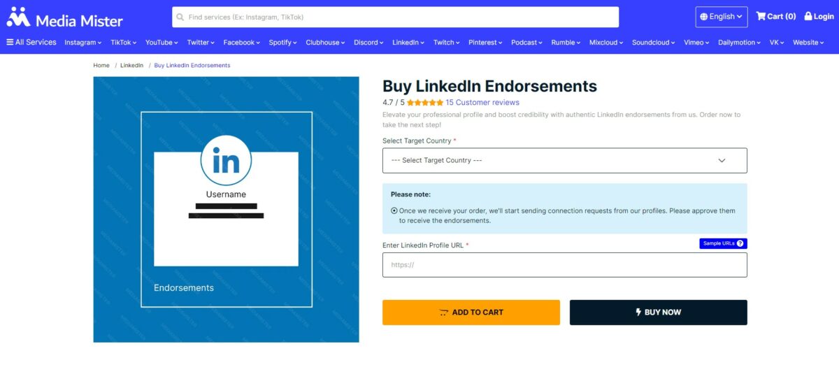 media mister buy linkedin endorsements