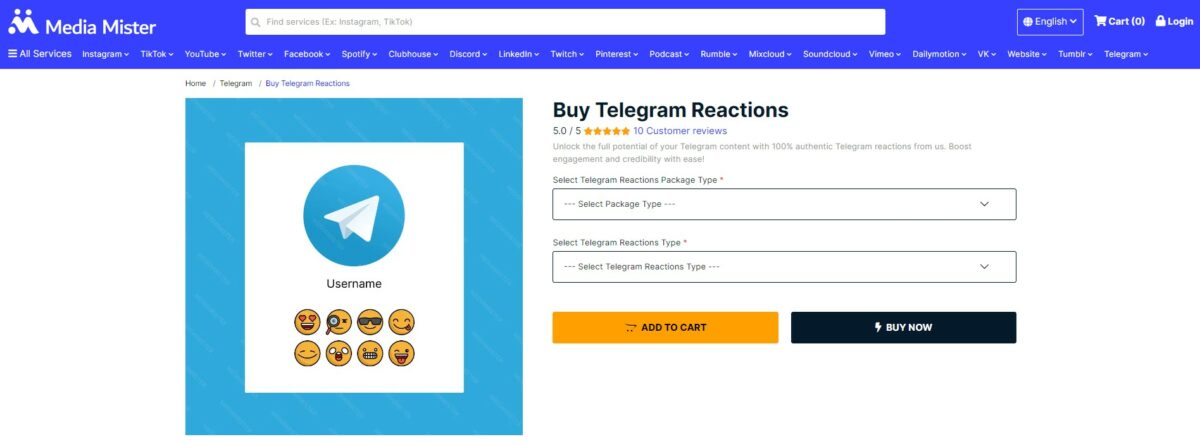 media mister - best sites to buy telegram reaction and likes