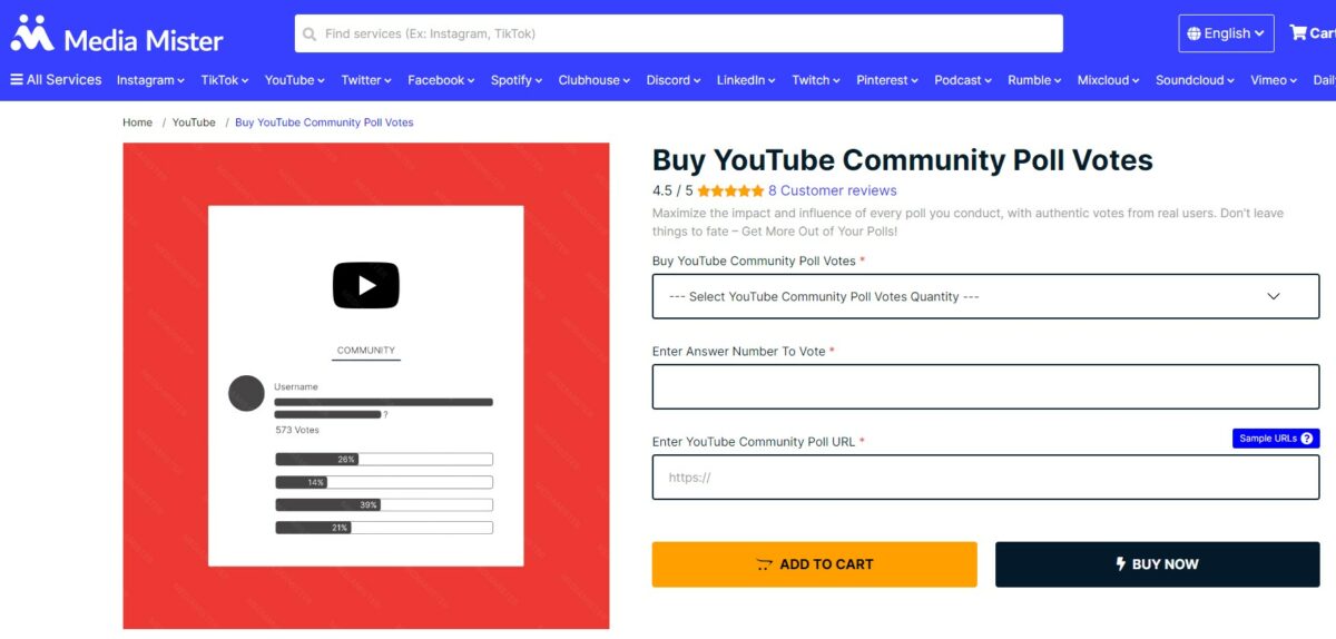 Best Sites To Buy YouTube Community Poll Votes 