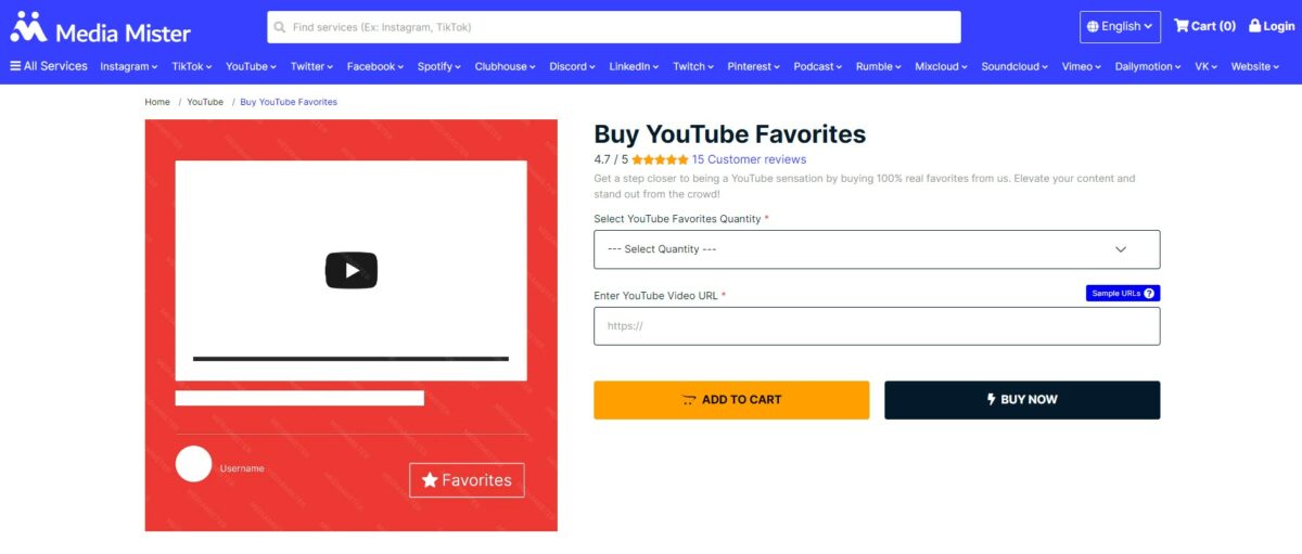 media mister - best sites to buy youtube favorites