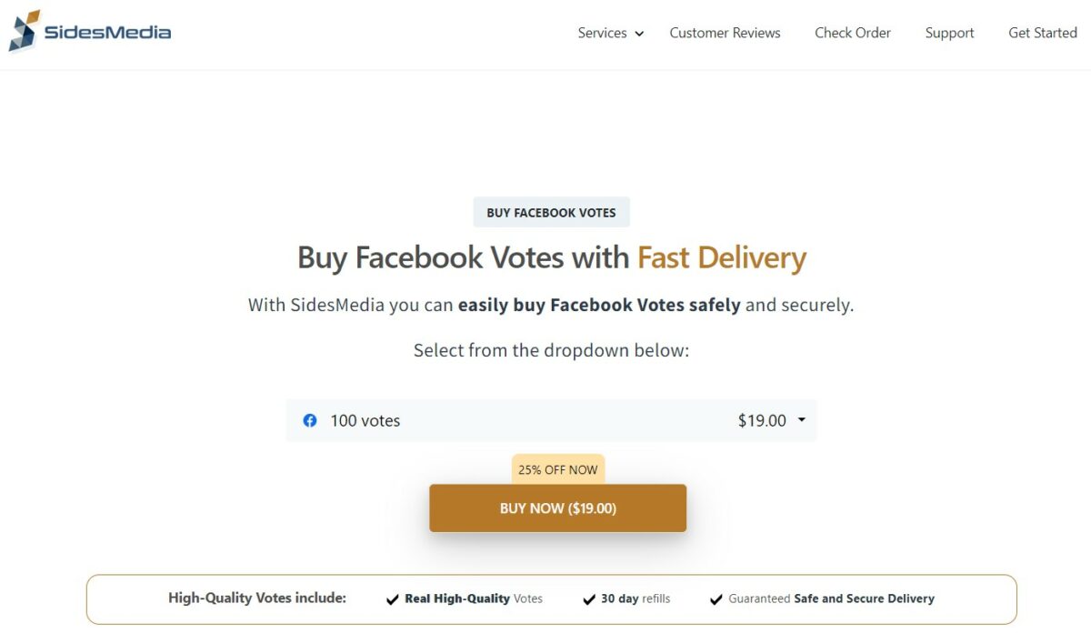 sidesmedia buy facebook votes