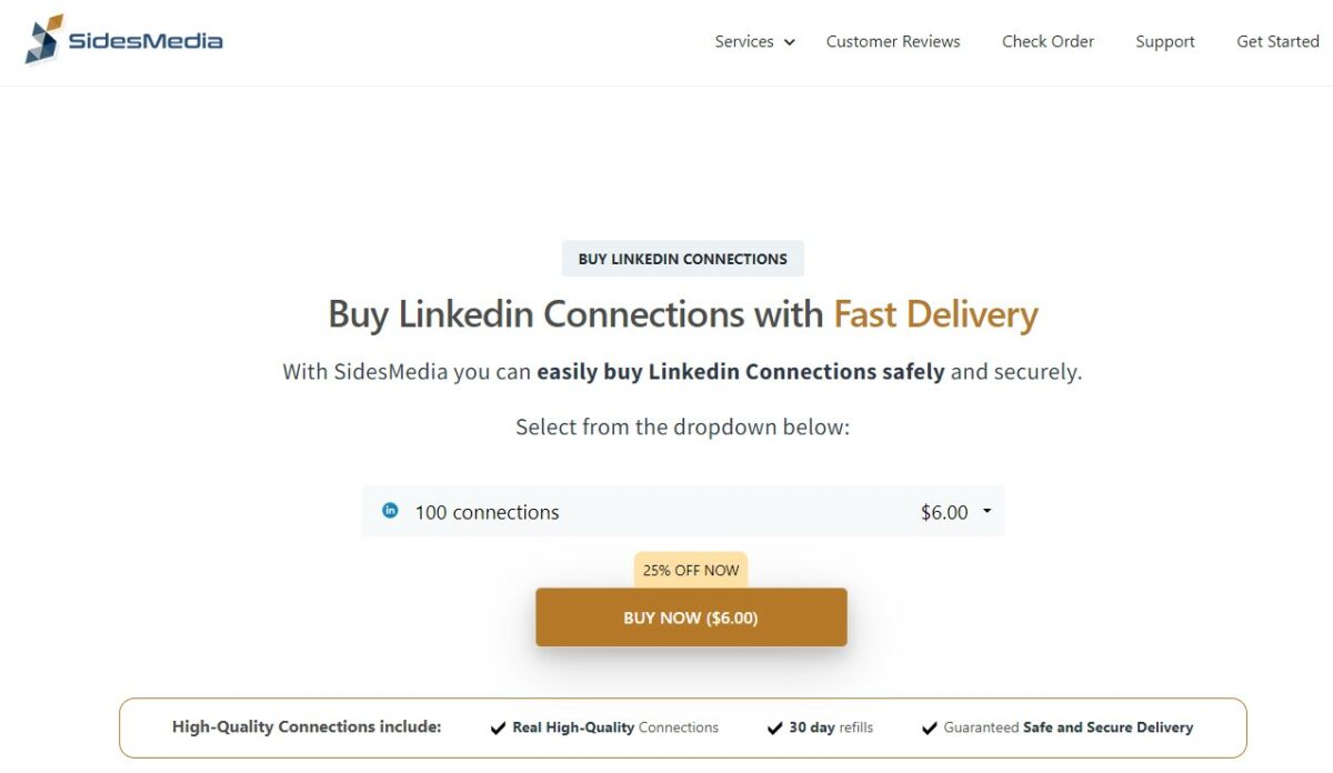 sidesmedia buy linkedin connections