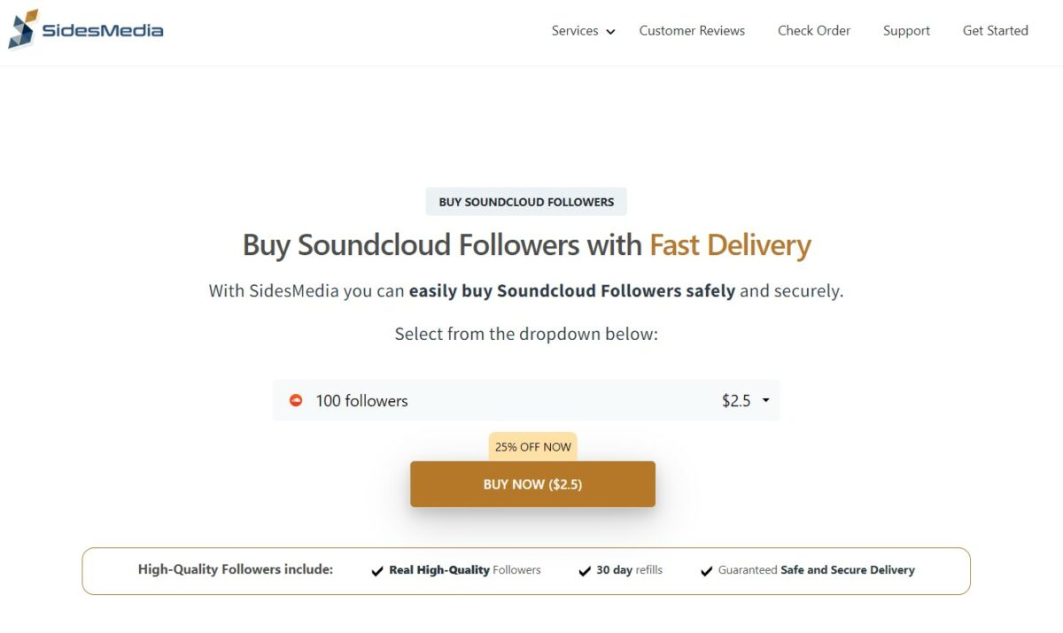 sidesmedia buy soundcloud followers