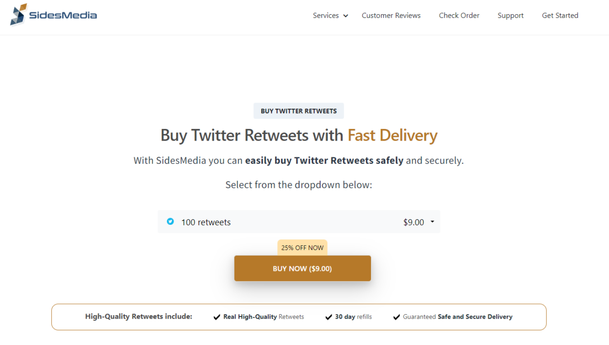 sidesmedia buy twitter auto retweets