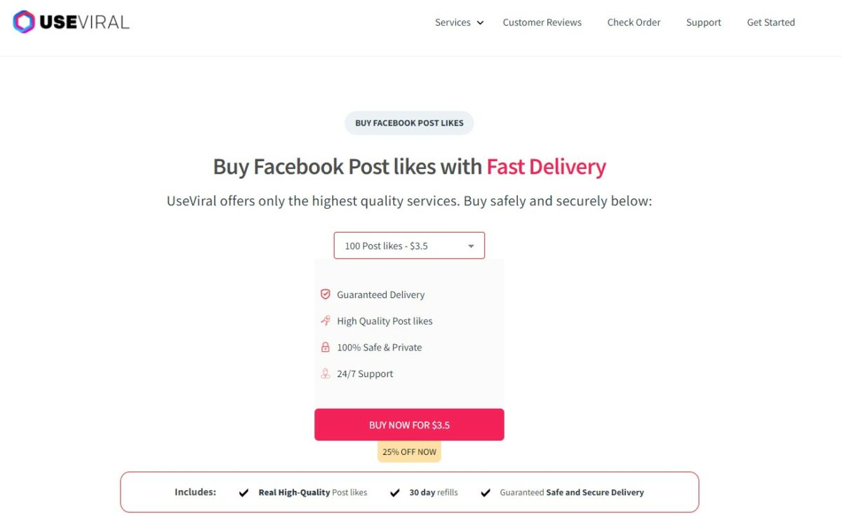 useviral - best sites to buy facebook post likes