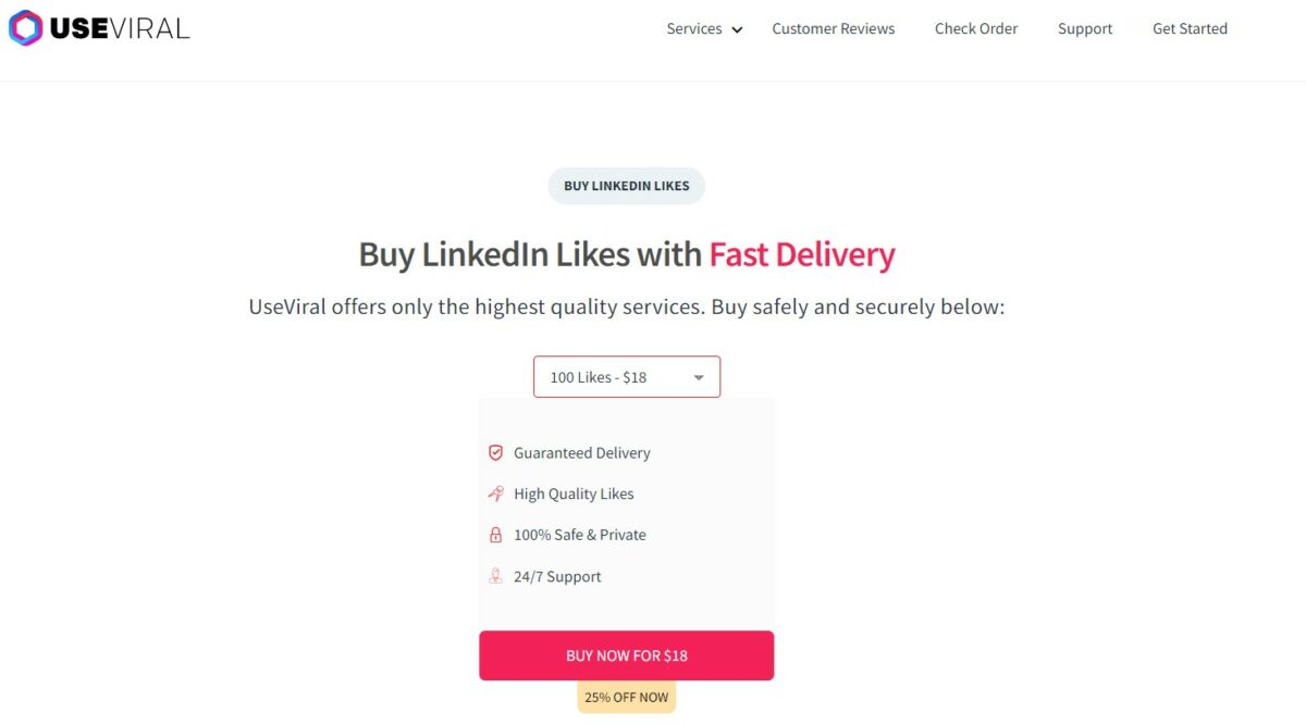 useviral - best sites to buy linkedin likes