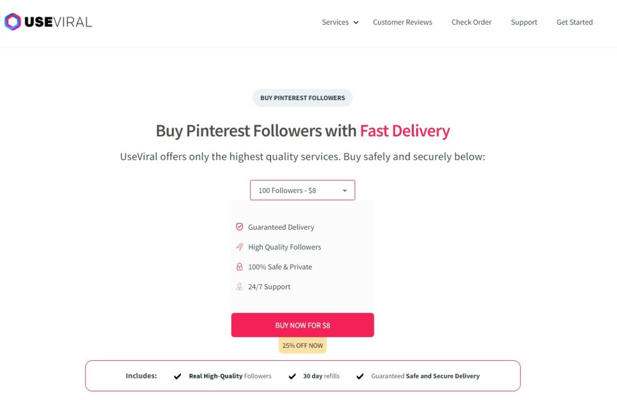 useviral - Best Sites To Buy Pinterest Followers