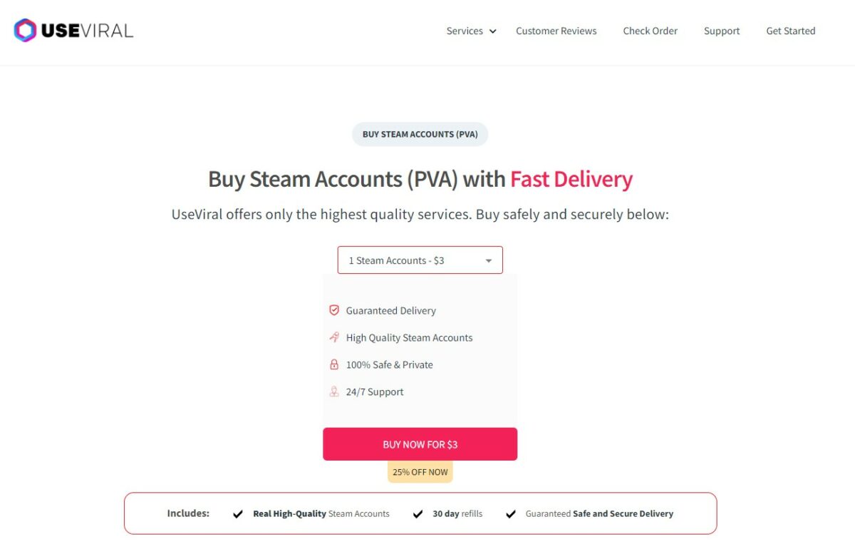 useviral - best sites to buy steam accounts