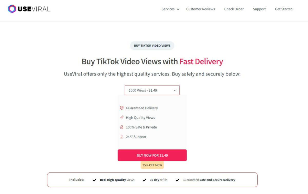 useviral - best sites to buy tiktok video views
