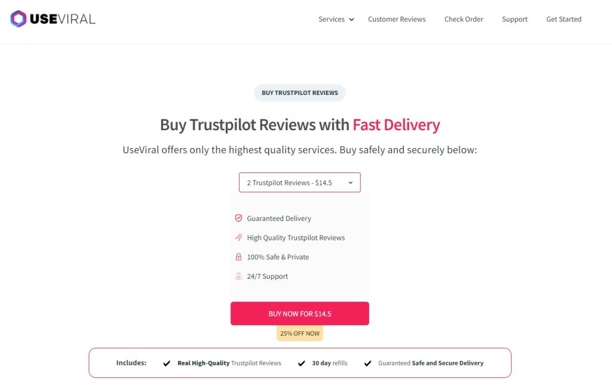 useviral - best sites to buy truspilot reviews