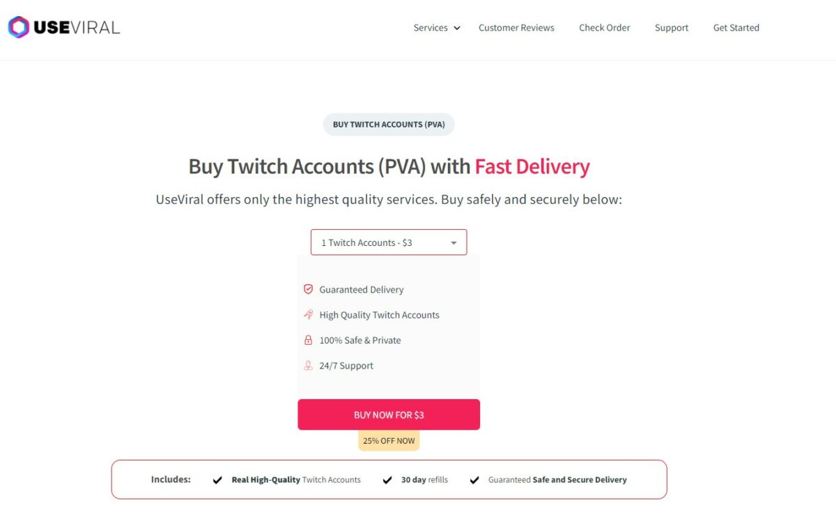 useviral - best sites to buy twitch accounts
