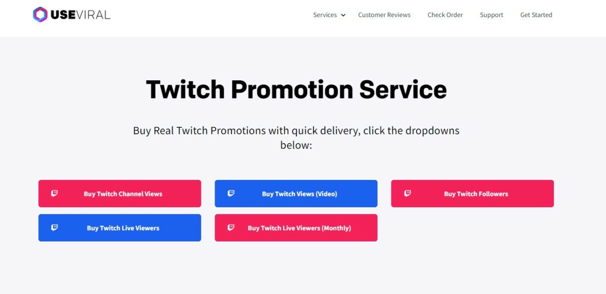 useviral - buy twitch views for channels and videos