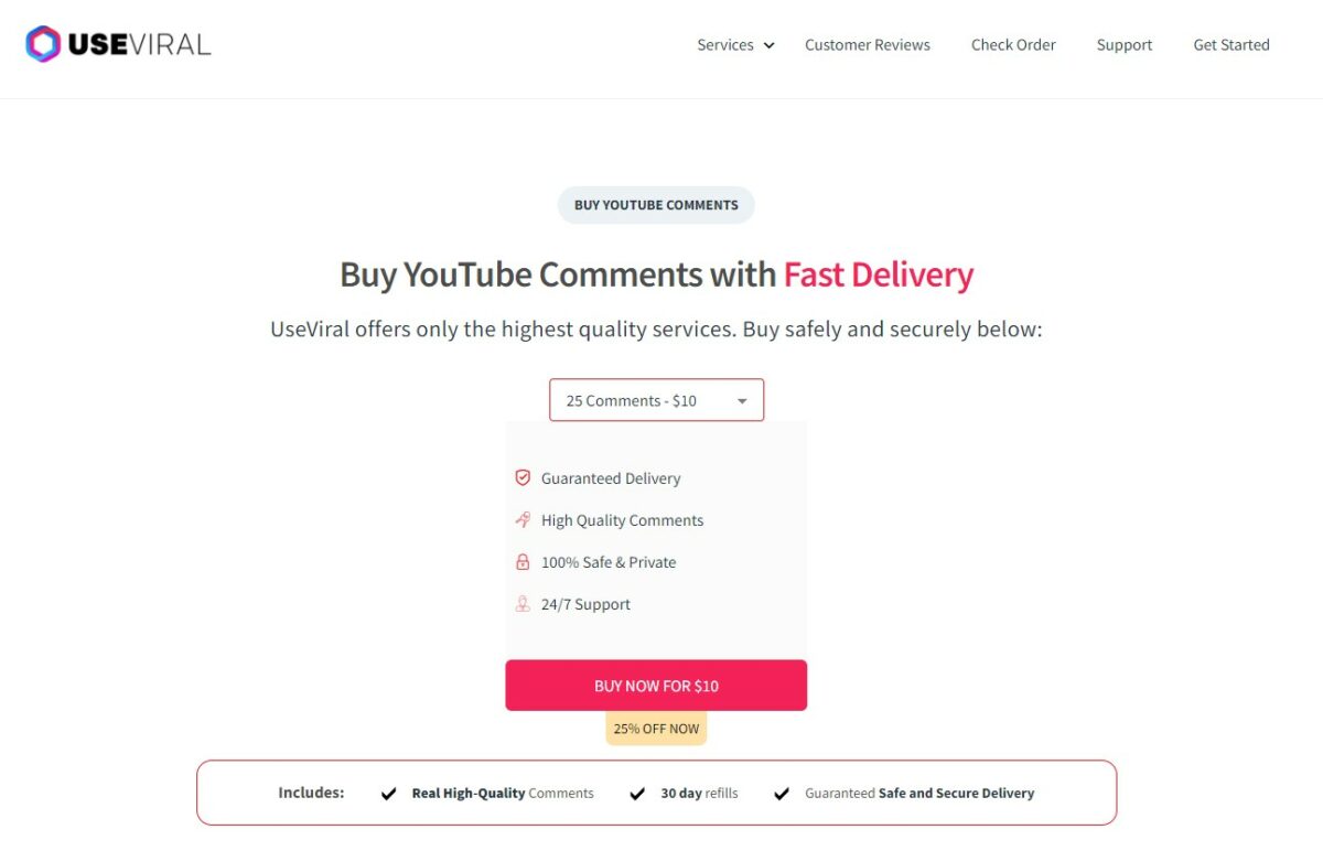 useviral - best sites to buy youtube comments