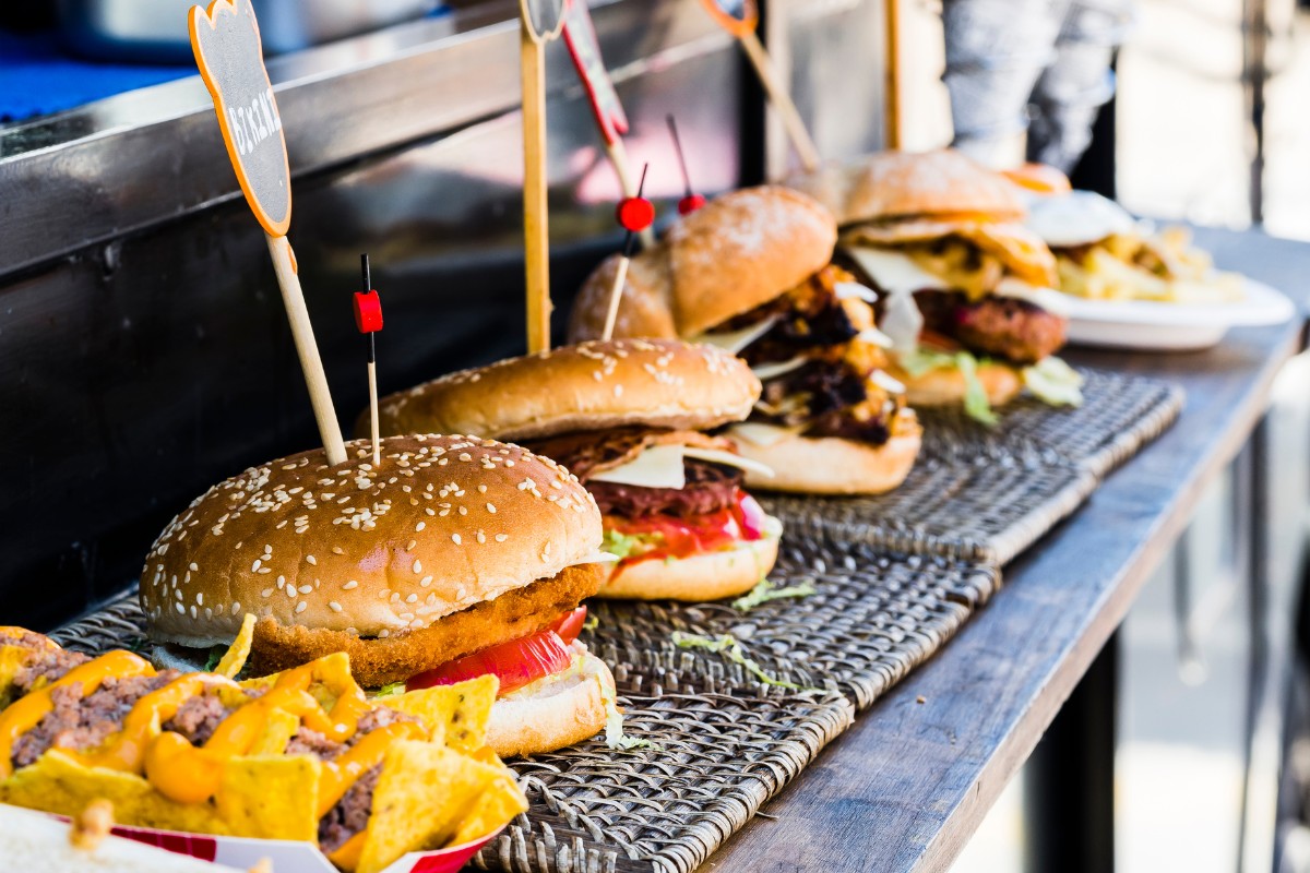 Hamburgers are the most favorite item on a food truck menu
