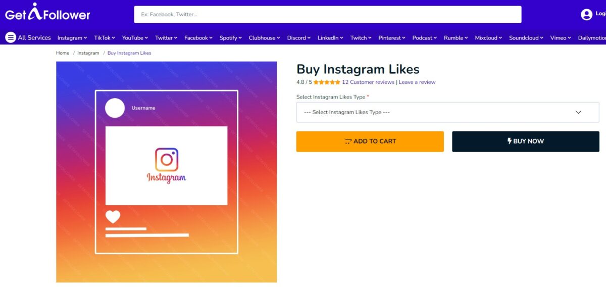 getafollower Buy Drip Feed Instagram Likes