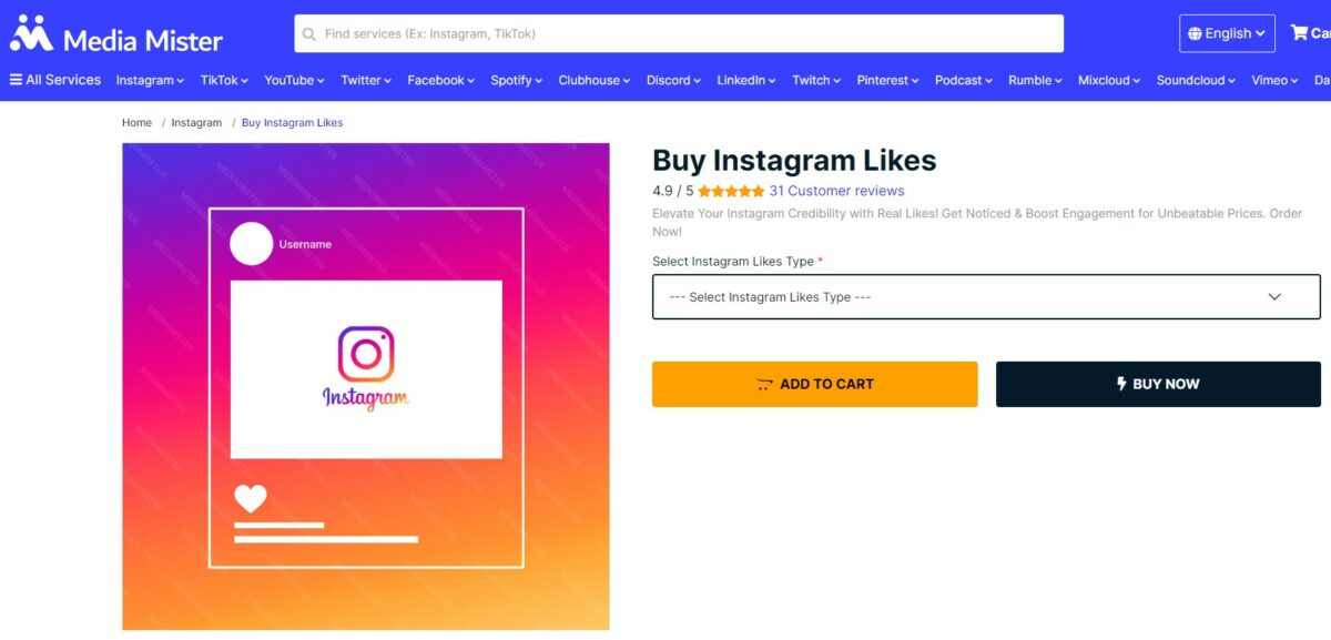 media mister Buy Drip Feed Instagram Likes