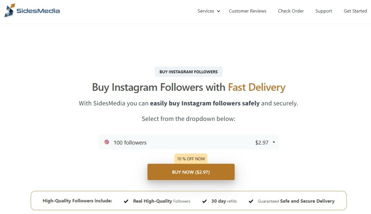 sidesmedia Buy Drip Feed Instagram Followers