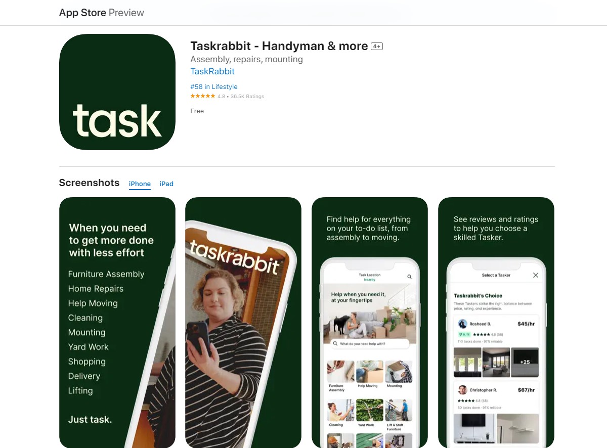 taskrabbit Best Money Making Apps