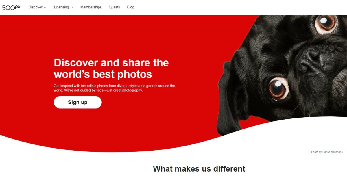 500px Places to Sell Your Photos Online