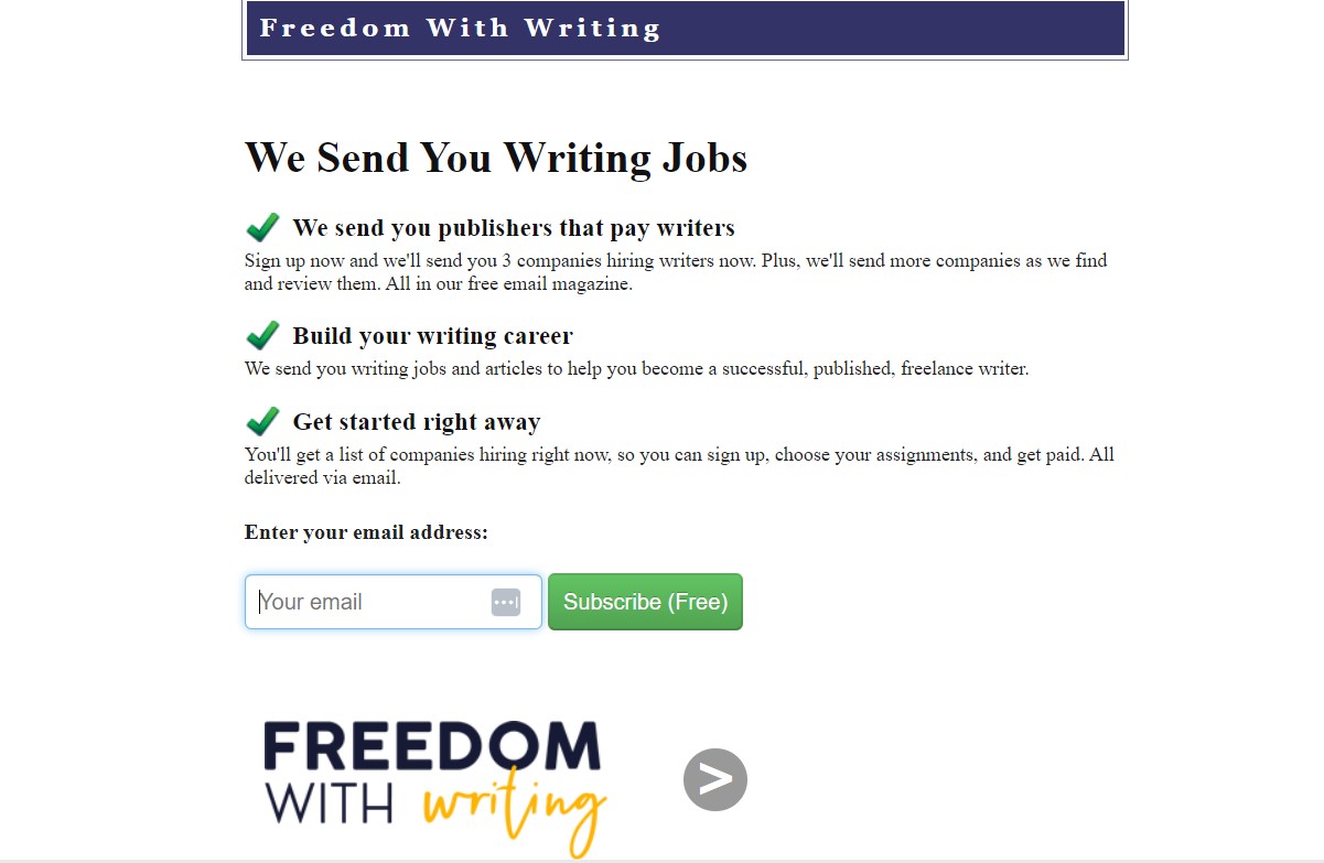 Freedom with Writing Get Paid to Write Articles