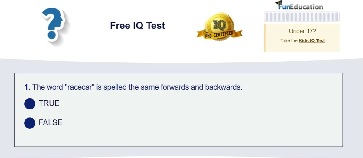 FunEducation's Free IQ Test IQ Tests With Instant Results