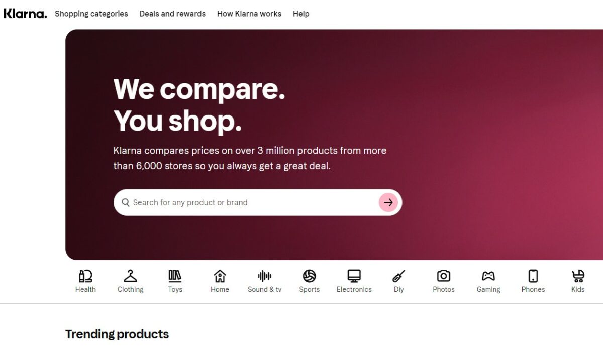 KLARNA Buy Now, Pay Later, No Credit Check, Instant Approval Websites