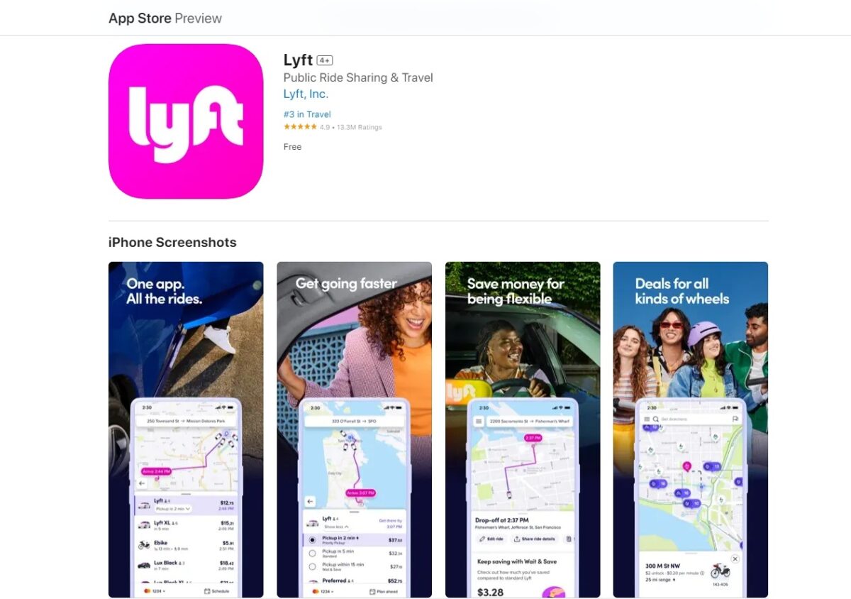 Lyft Apple App Store
