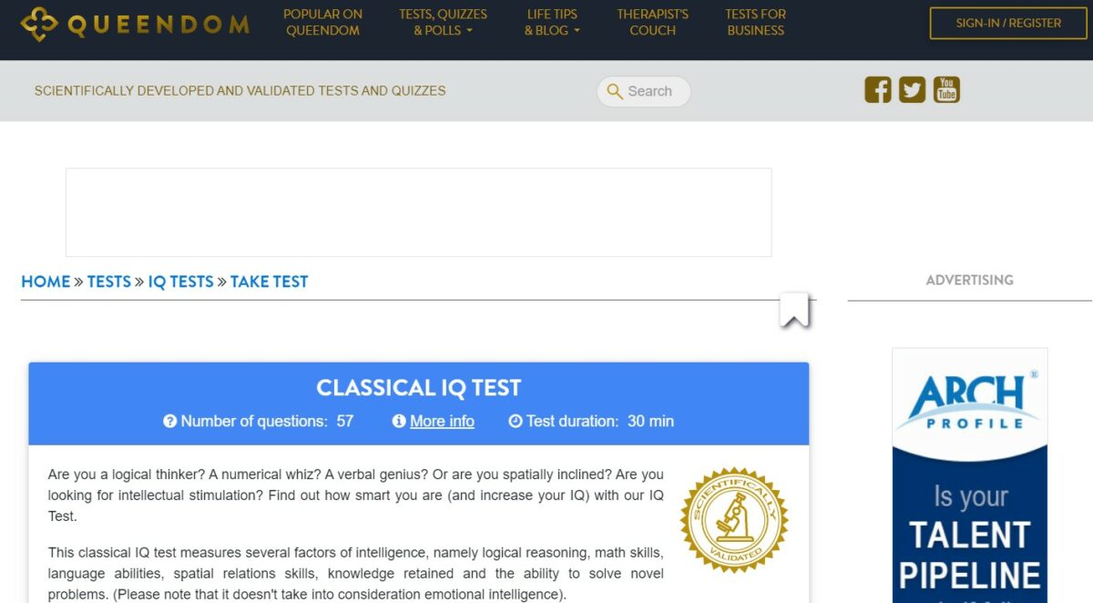 Queendom's IQ Test IQ Tests With Instant Results