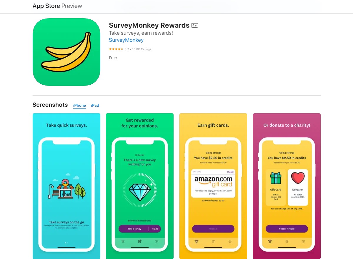 SurveyMonkey Rewards survey apps