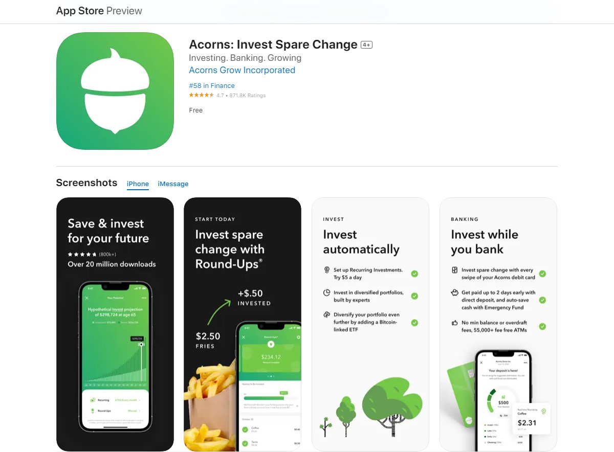 acorns Apps That Give An Instant Sign-Up Bonus