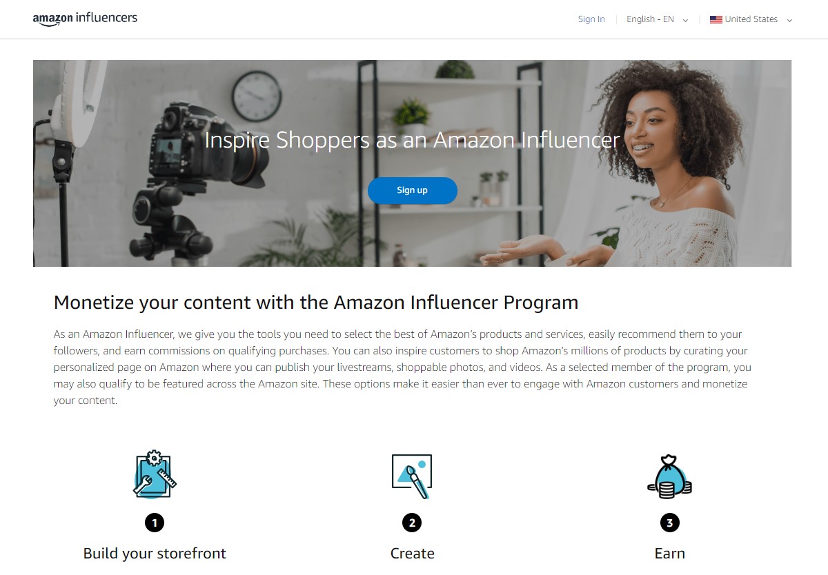 Explore the Amazon Influencer Program