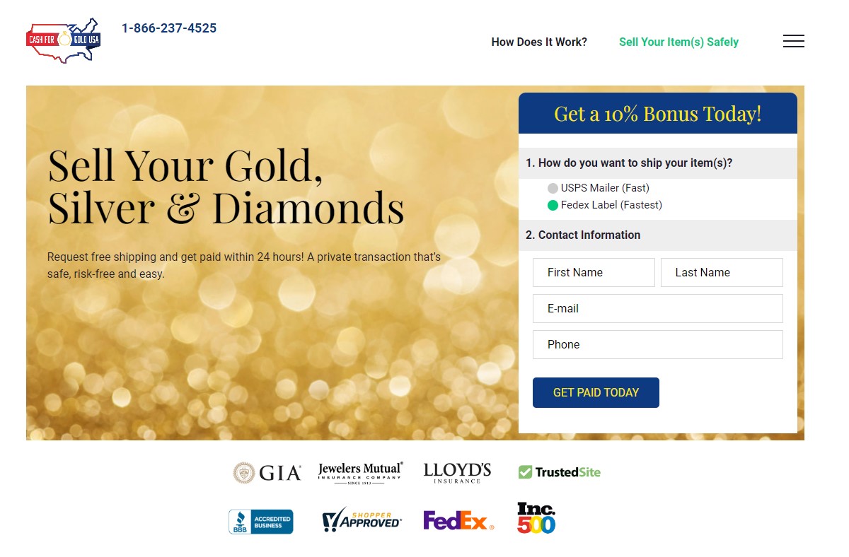 cash for gold usa Where to Sell Jewelry